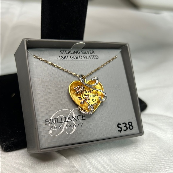 Gold and Silver Heart Necklace - Picture 3 of 3